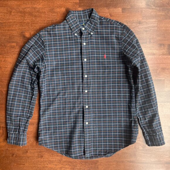 Polo Ralph Lauren - Plaid Shirt - Medium Custom Fit - Blue, White, Red, Green - Picture 1 of 4